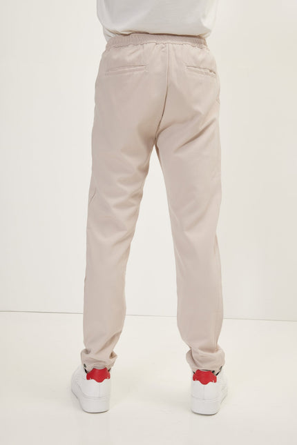 Men's Drawstring Jogger Pants - Stone | Ron Tomson