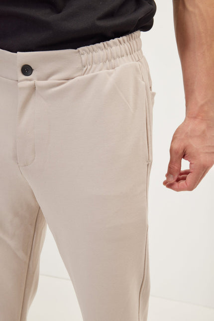 Men's Drawstring Jogger Pants - Stone | Ron Tomson