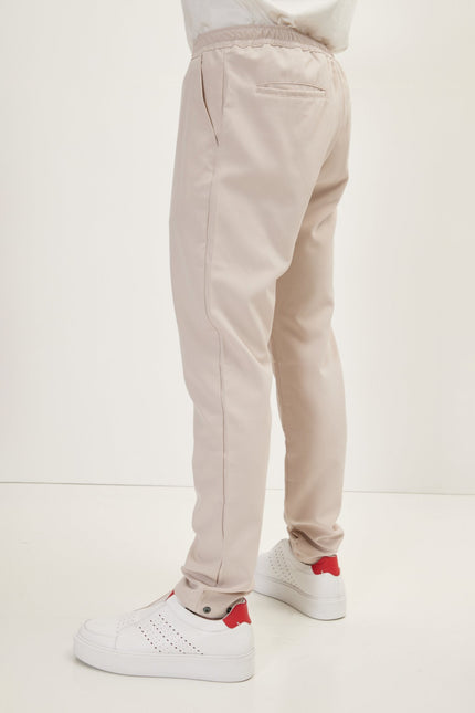 Men's Drawstring Jogger Pants - Stone | Ron Tomson