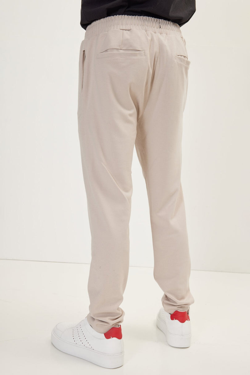 Men's Drawstring Jogger Pants - Stone | Ron Tomson