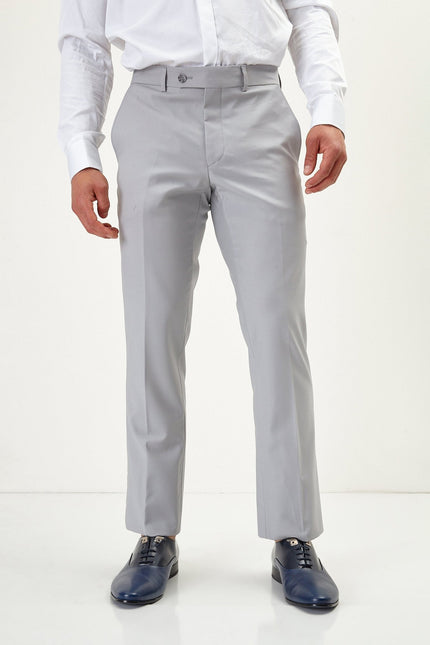 Men's Italian Super 120s Merino Wool Double-Breasted Suit - Smoke Grey | Ron Tomson