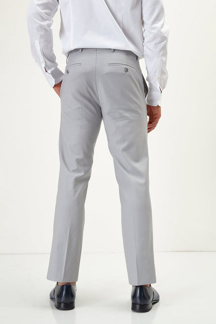Men's Italian Super 120s Merino Wool Double-Breasted Suit - Smoke Grey | Ron Tomson
