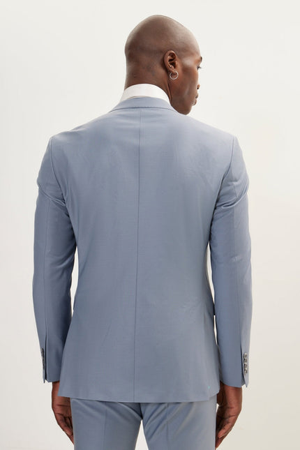 Men's Italian Super 120s Merino Wool Single-Breasted Suit - Cool Grey | Ron Tomson