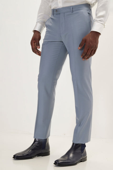 Men's Italian Super 120s Merino Wool Single-Breasted Suit - Cool Grey | Ron Tomson