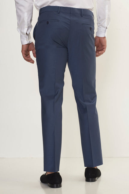 Men's Italian Super 120s Merino Wool Single-Breasted Suit - Dark Petrol Blue | Ron Tomson