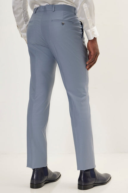 Men's Italian Super 120s Merino Wool Single-Breasted Suit - Cool Grey | Ron Tomson