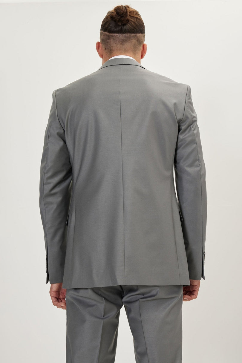 Men's Italian Super 120s Merino Wool Single-Breasted Suit - Dark Grey | Ron Tomson