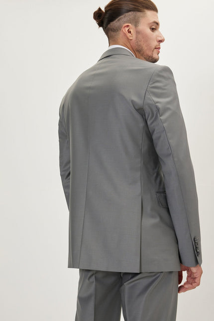 Men's Italian Super 120s Merino Wool Single-Breasted Suit - Dark Grey | Ron Tomson