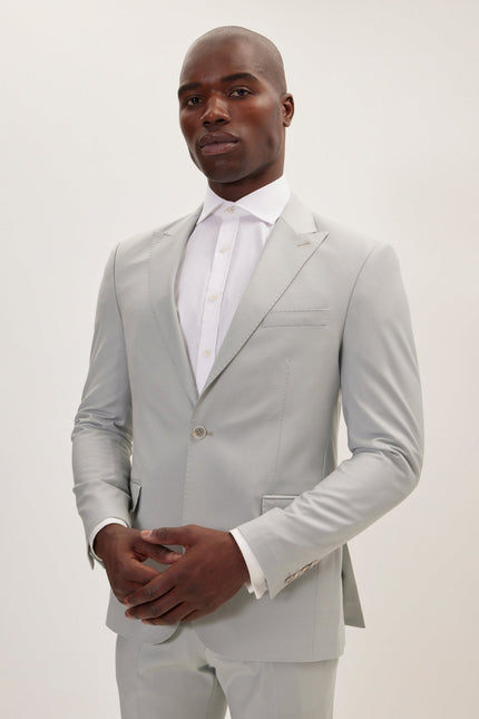 Men's Italian Super 120s Merino Wool Single-Breasted Suit - Mint Green | Ron Tomson