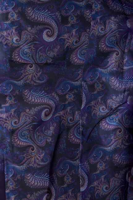 Men's Italian Super 120s Merino Wool Single-Breasted Suit - Aubergine Purple | Ron Tomson