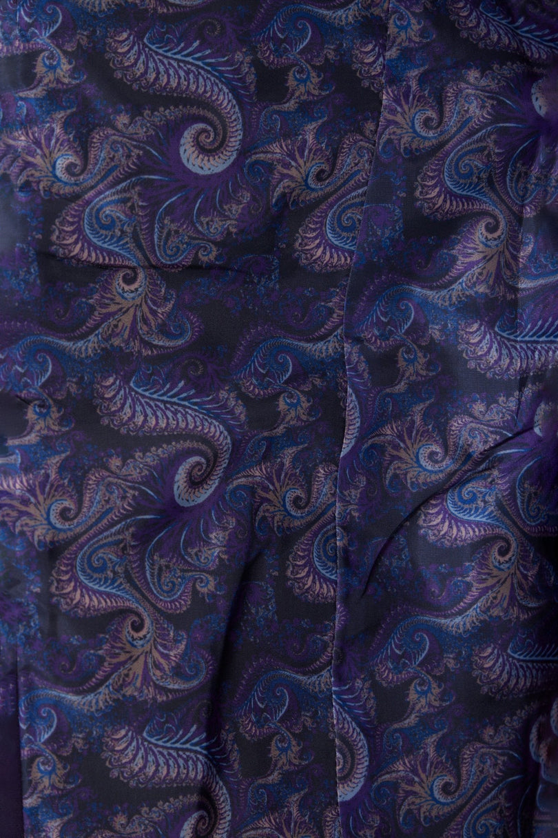 Men's Italian Super 120s Merino Wool Single-Breasted Suit - Aubergine Purple | Ron Tomson