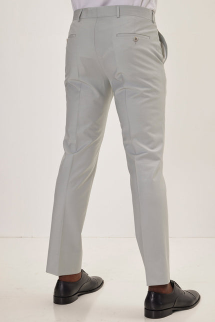 Men's Italian Super 120s Merino Wool Single-Breasted Suit - Mint Green | Ron Tomson