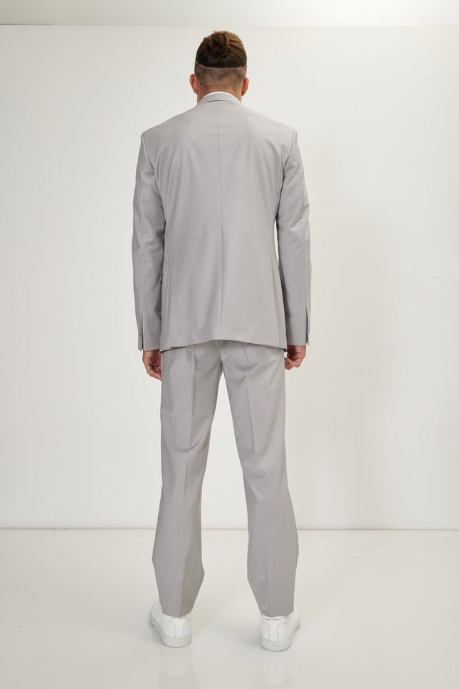 Men's Italian Super 120s Merino Wool Single-Breasted Suit - Smoke Grey | Ron Tomson