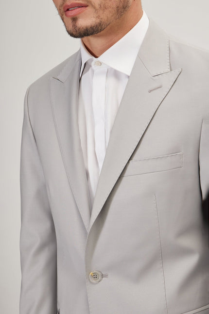 Men's Italian Super 120s Merino Wool Single-Breasted Suit - Smoke Grey | Ron Tomson