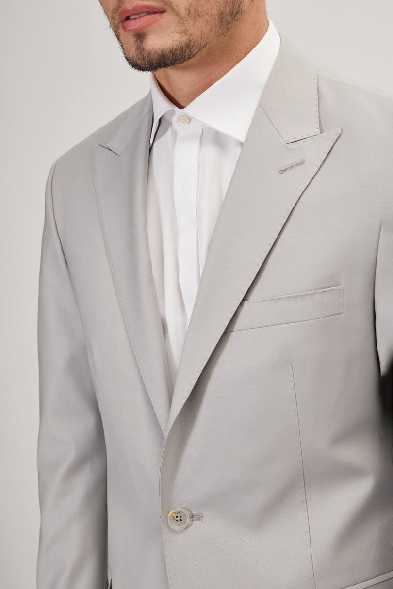 Men's Italian Super 120s Merino Wool Single-Breasted Suit - Smoke Grey | Ron Tomson
