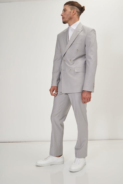 Men's Italian Super 120s Merino Wool Single-Breasted Suit - Smoke Grey | Ron Tomson