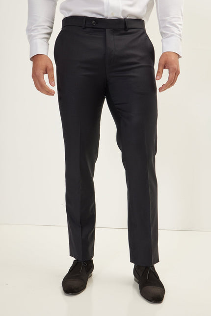 Men's Double-Breasted Wool and Silk Tuxedo Suit - Black | Ron Tomson