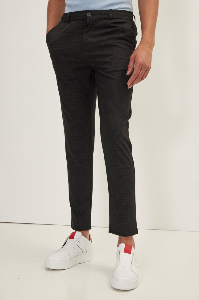 Men's Tailored Stretch Pants - Black | Ron Tomson