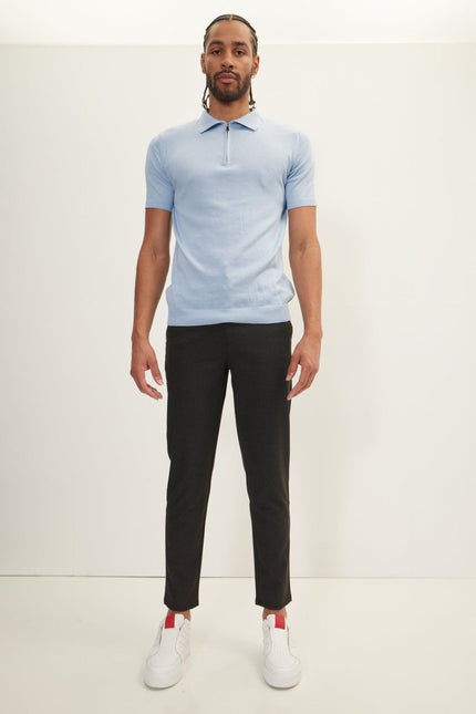 Men's Tailored Stretch Pants - Black | Ron Tomson
