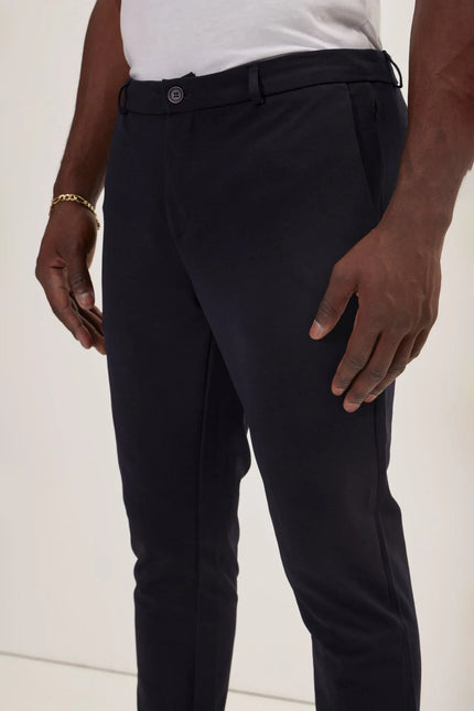 Men's Tailored Tapered Pants - Navy | Ron Tomson