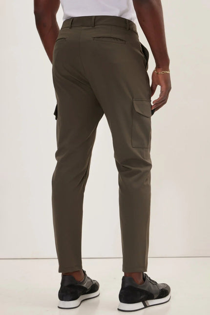 Men's Tapered Utility Pants - Olive | Ron Tomson