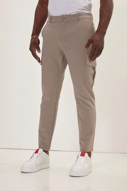 Men's Tapered No-Wrinkle Utility Pants - Vizon | Ron Tomson