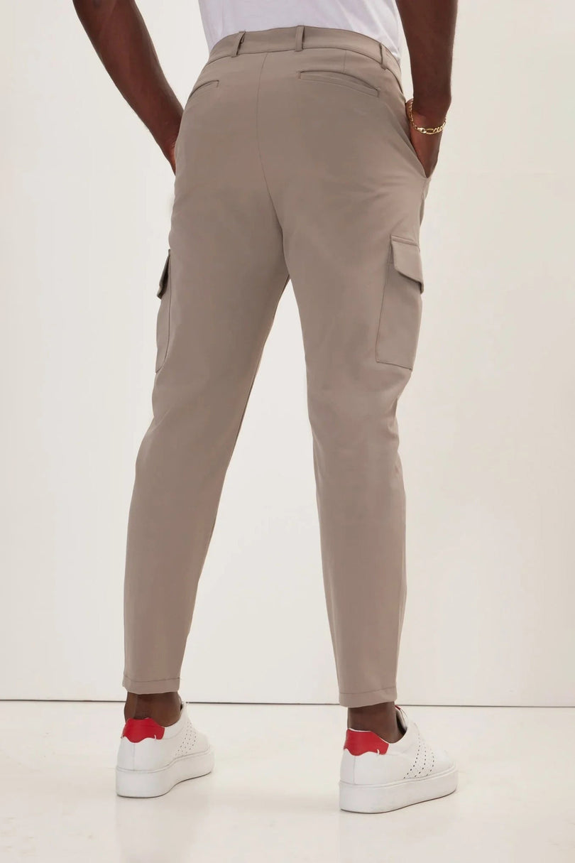 Men's Tapered No-Wrinkle Utility Pants - Vizon | Ron Tomson