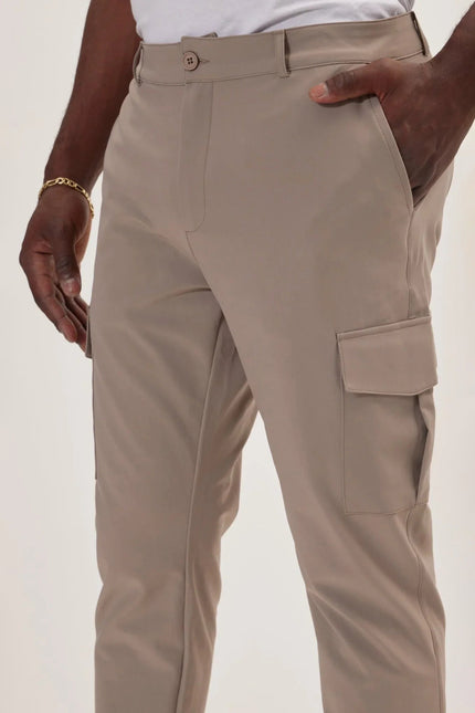 Men's Tapered No-Wrinkle Utility Pants - Vizon | Ron Tomson