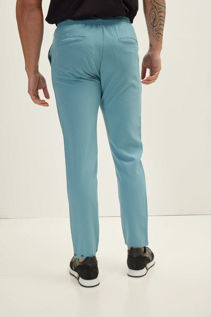 Men's Tailored Drawstring Jogger Pants - Teal | Ron Tomson