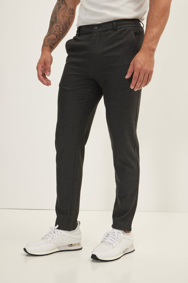 Men's Tailored Knit Pants - Anthracite | Ron Tomson