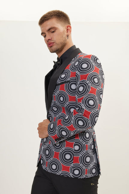 Men's The Warrior Shawl Lapel Tuxedo Jacket- Black | Ron Tomson