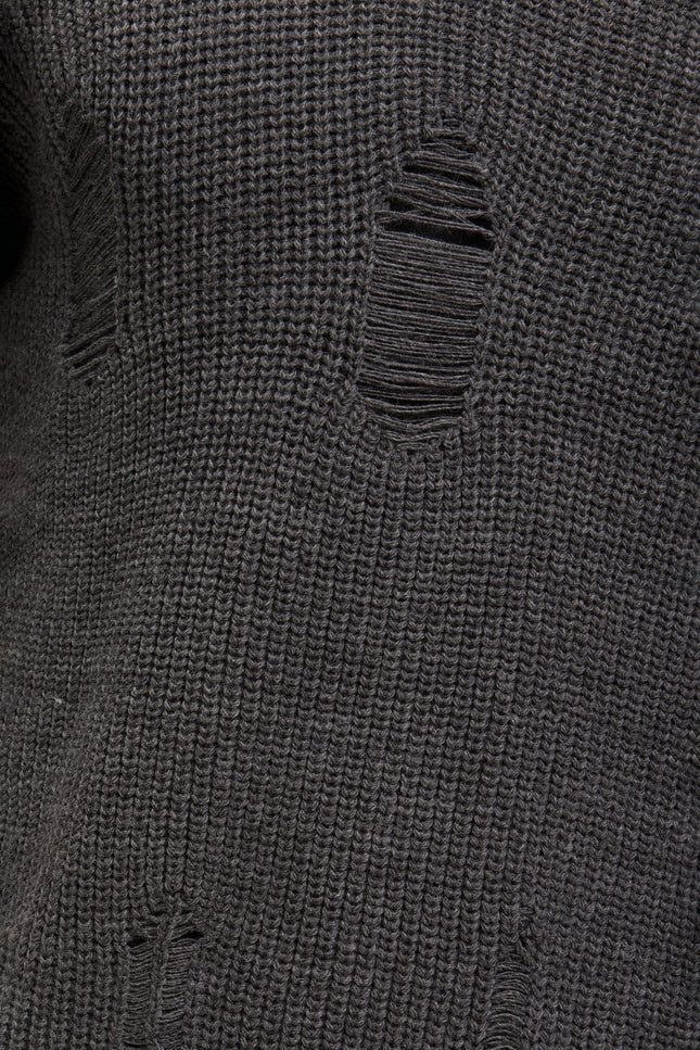 Two Piece Distorted Sweater - Anthracite