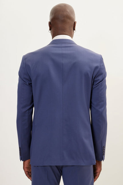 Men's Vitale Single-Breasted Wool Suit - Indigo | Ron Tomson