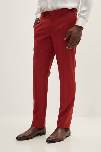 Men's Vitale Merino Wool Single-Breasted Suit - Rust | Ron Tomson
