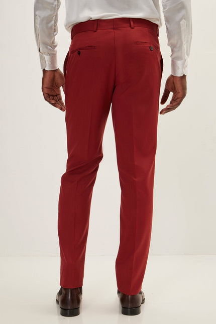 Men's Vitale Merino Wool Single-Breasted Suit - Rust | Ron Tomson