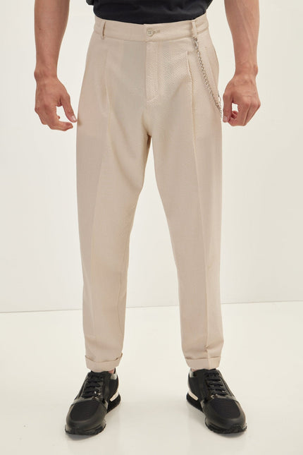 Men's Waffle Beach Pants - Stone | Ron Tomson
