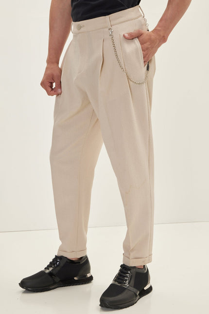 Men's Waffle Beach Pants - Stone | Ron Tomson