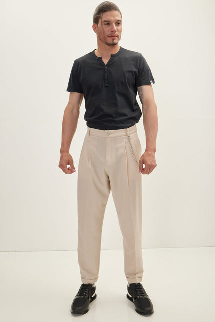 Men's Waffle Beach Pants - Stone | Ron Tomson