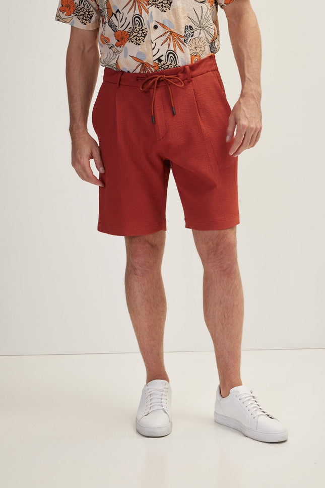 Men's Waffle Stretch Shorts - Tile | Ron Tomson