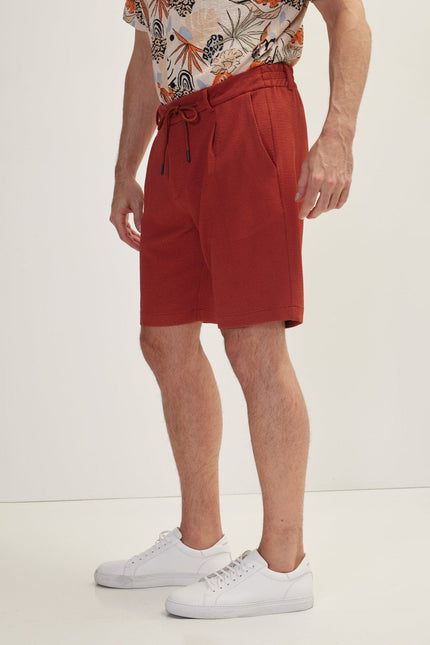 Men's Waffle Stretch Shorts - Tile | Ron Tomson