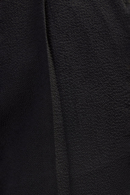 Men's Waffle Cotton Shorts - Black | Ron Tomson