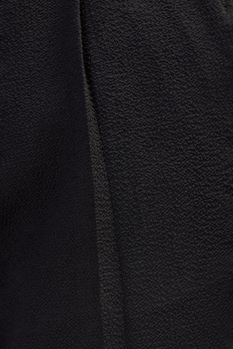 Men's Waffle Cotton Shorts - Black | Ron Tomson