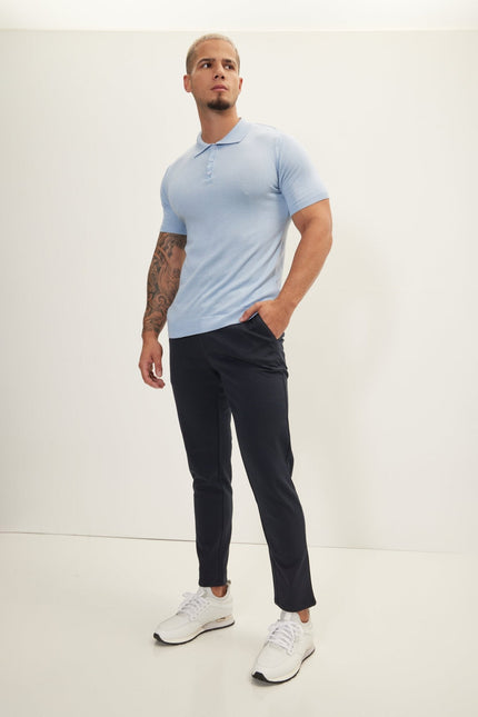Men's Tailored Weekend Slacks - Navy | Ron Tomson