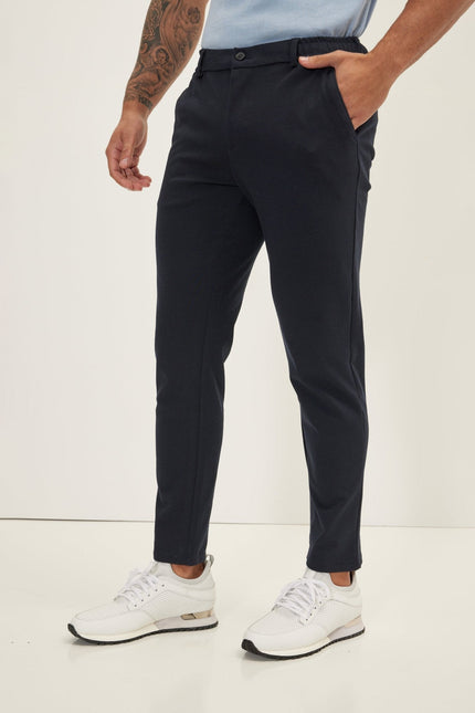 Men's Tailored Weekend Slacks - Navy | Ron Tomson
