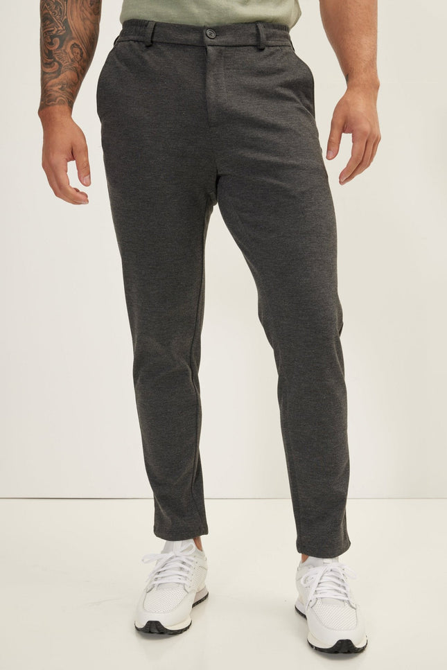 Knitted Casual Slacks - Anthracite