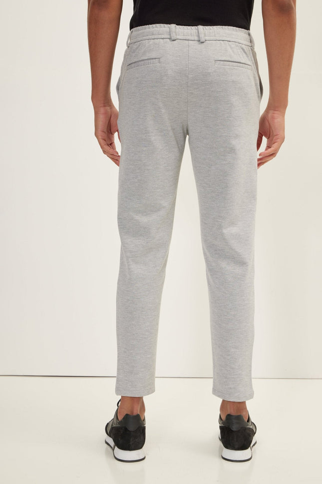 Knitted Tailored Slacks - Grey