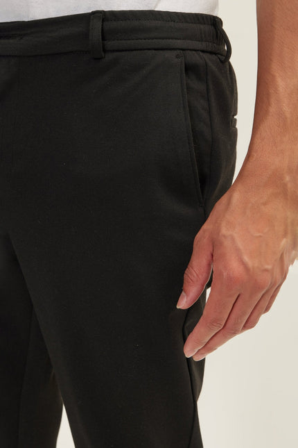 Men's Relaxed Pull-On Pants - Black | Ron Tomson