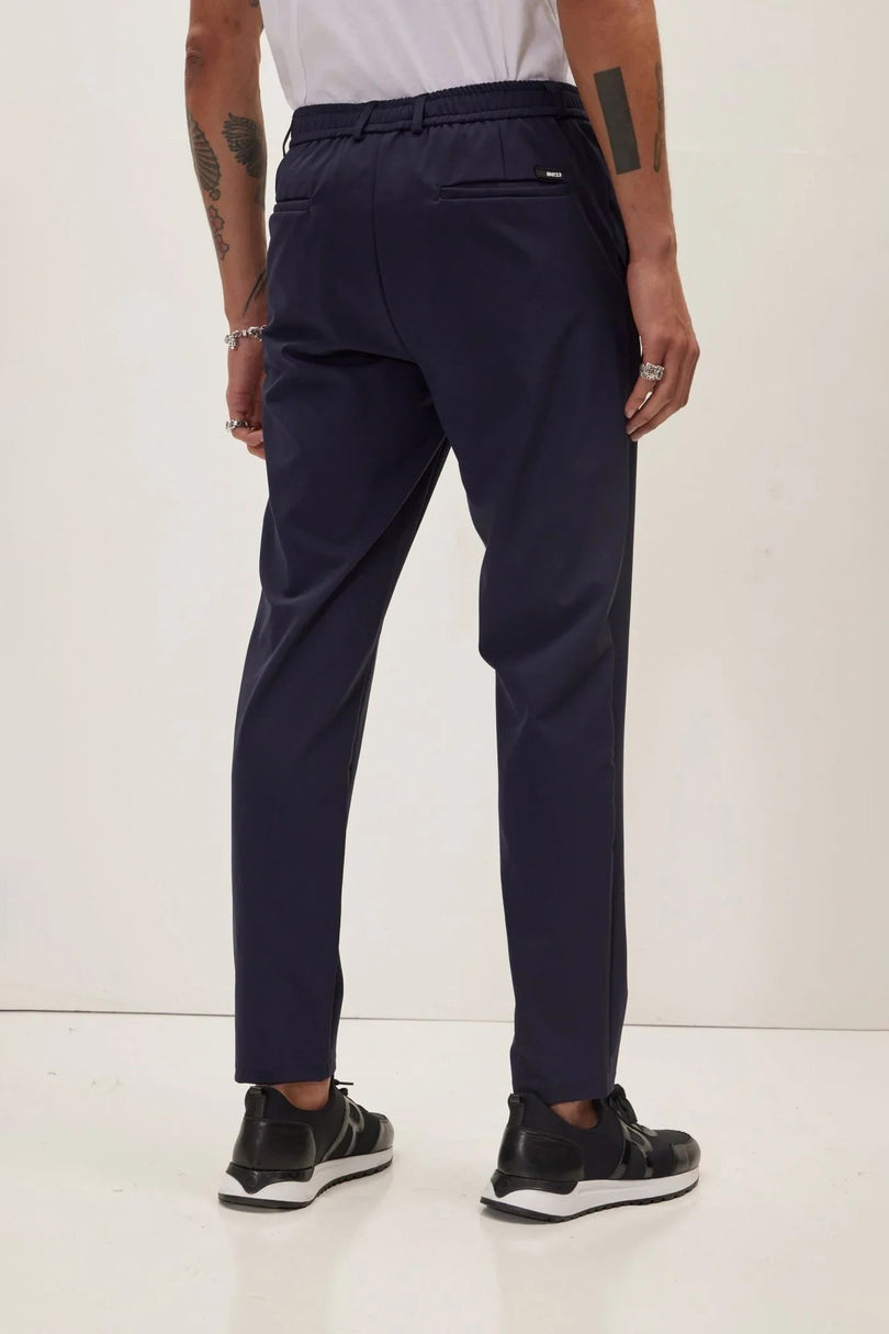 Men's Wrinkle Free Tapered Pants - Navy | Ron Tomson