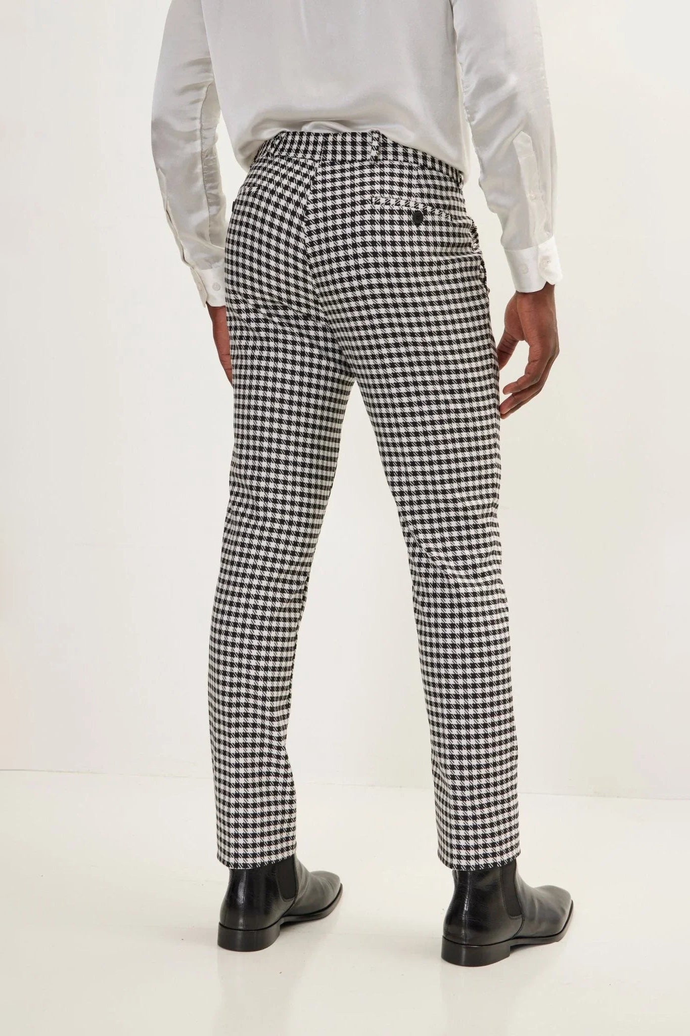 Men's Houndstooth Dress Pants - Black White