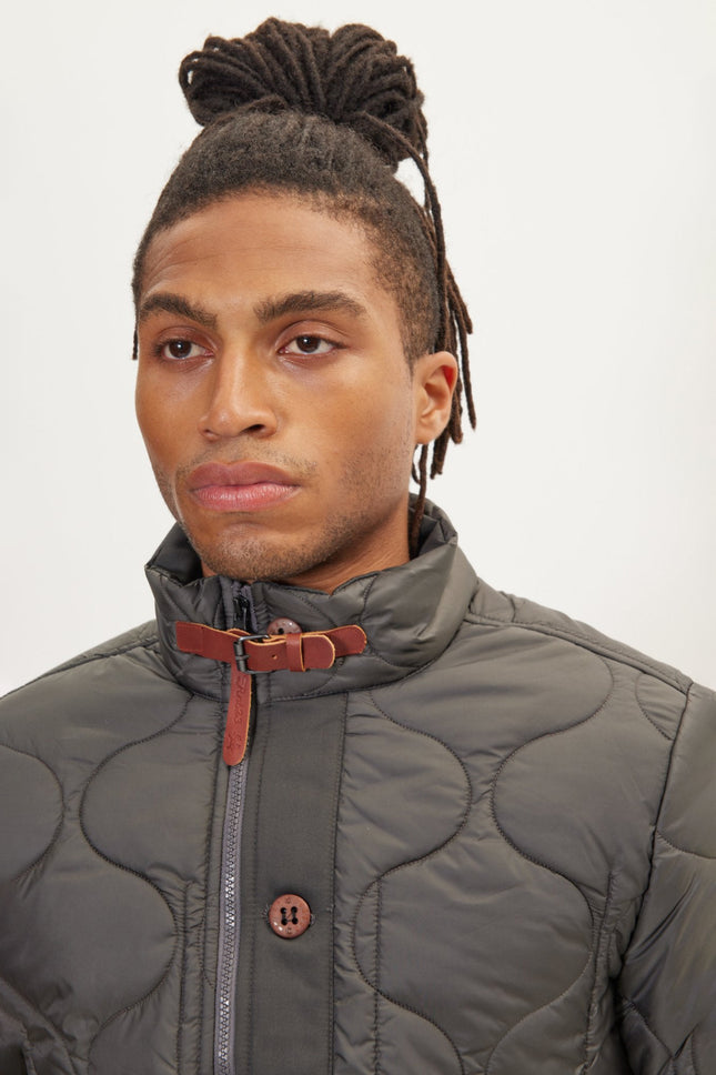 Men's Light Padded Puffer Jacket - Anthracite | Ron Tomson